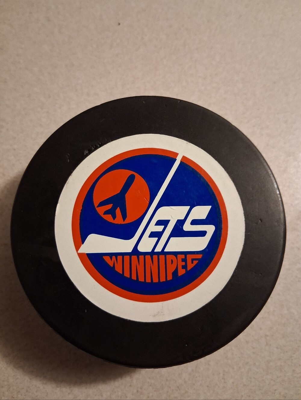 Vintage WIinnipeg Jets Viceroy Logo Puck